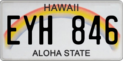 HI license plate EYH846
