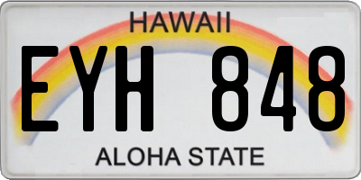 HI license plate EYH848