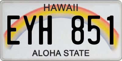 HI license plate EYH851