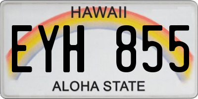 HI license plate EYH855