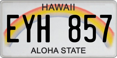 HI license plate EYH857