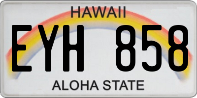 HI license plate EYH858