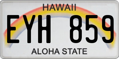HI license plate EYH859