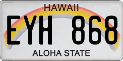 HI license plate EYH868