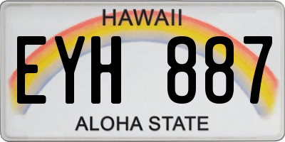 HI license plate EYH887