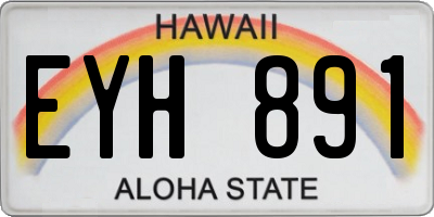 HI license plate EYH891