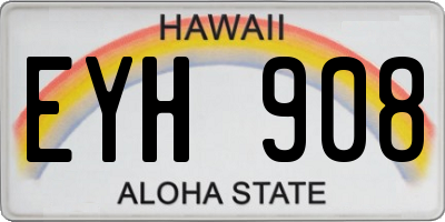 HI license plate EYH908
