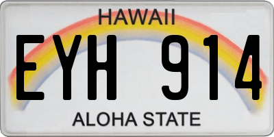 HI license plate EYH914