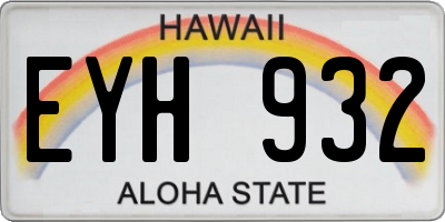 HI license plate EYH932