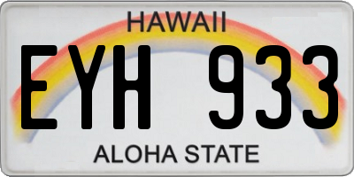 HI license plate EYH933