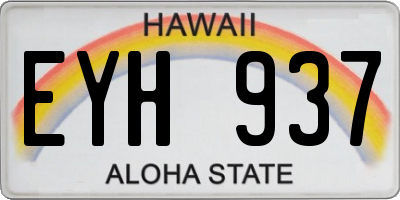 HI license plate EYH937
