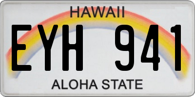 HI license plate EYH941