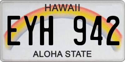 HI license plate EYH942