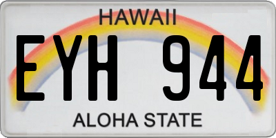 HI license plate EYH944