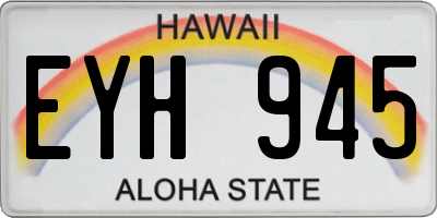 HI license plate EYH945