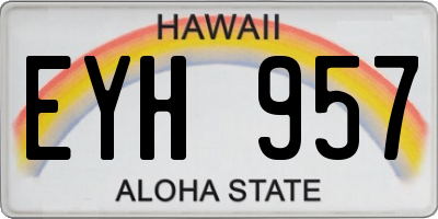 HI license plate EYH957