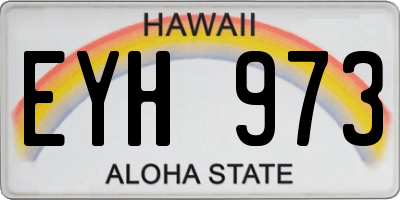 HI license plate EYH973