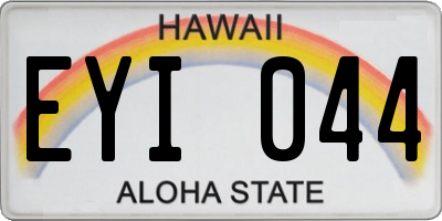 HI license plate EYI044