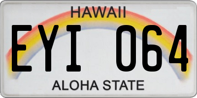 HI license plate EYI064