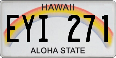 HI license plate EYI271