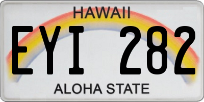 HI license plate EYI282