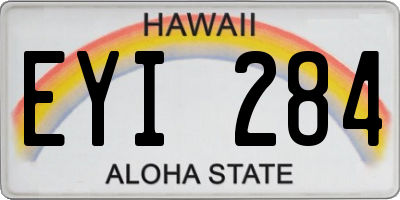 HI license plate EYI284