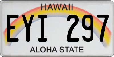 HI license plate EYI297