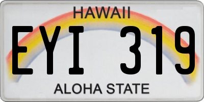 HI license plate EYI319