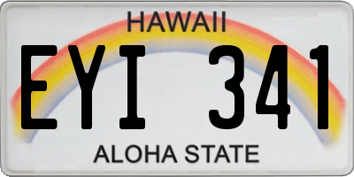 HI license plate EYI341