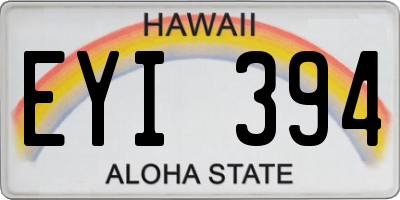 HI license plate EYI394