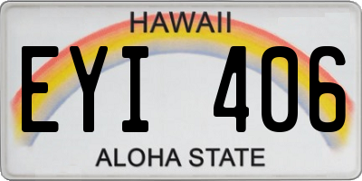 HI license plate EYI406