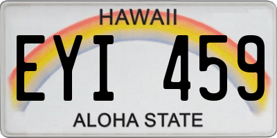 HI license plate EYI459