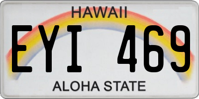 HI license plate EYI469