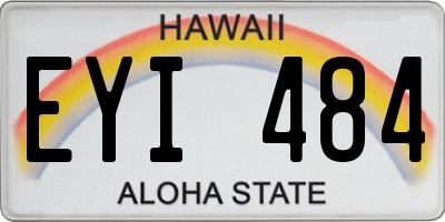 HI license plate EYI484