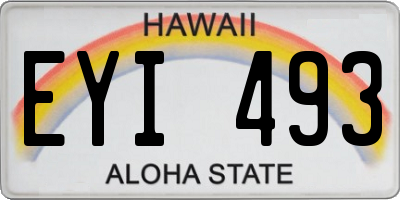 HI license plate EYI493
