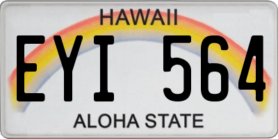 HI license plate EYI564
