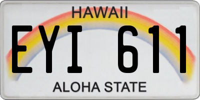 HI license plate EYI611