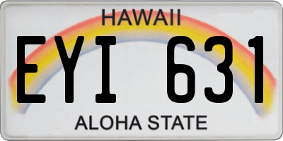 HI license plate EYI631