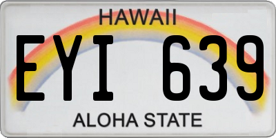 HI license plate EYI639