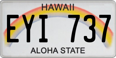 HI license plate EYI737