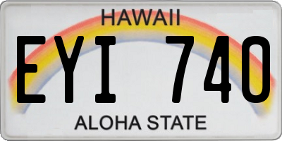 HI license plate EYI740