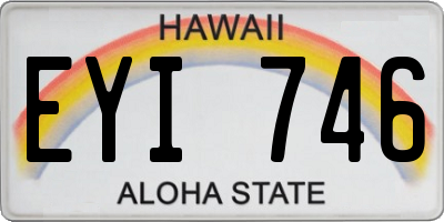 HI license plate EYI746