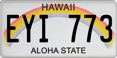 HI license plate EYI773