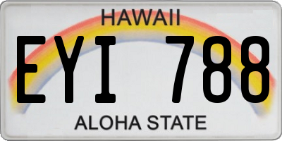 HI license plate EYI788