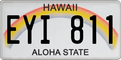 HI license plate EYI811