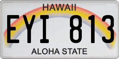HI license plate EYI813