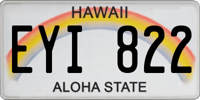 HI license plate EYI822