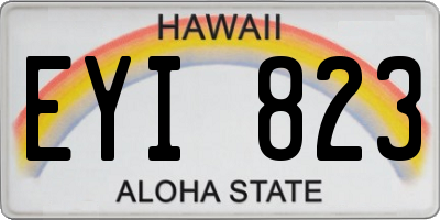 HI license plate EYI823