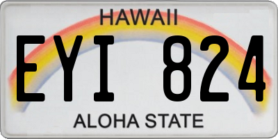 HI license plate EYI824