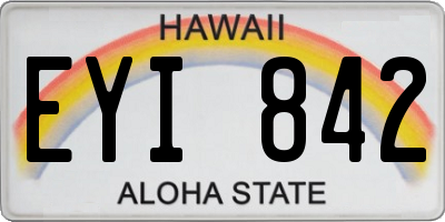 HI license plate EYI842